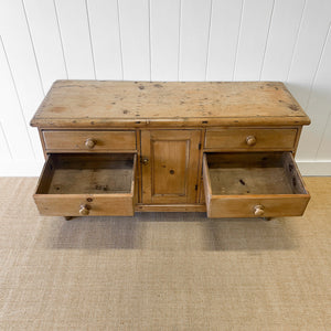 An English Country 6 Drawer Pine Buffet or Sideboard