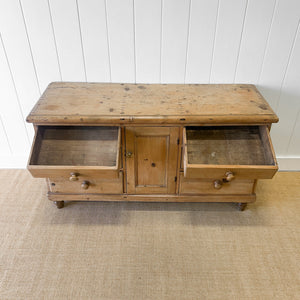 An English Country 6 Drawer Pine Buffet or Sideboard