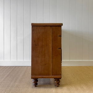 A 19th Century English Pine and Ash Chest of Drawers/Dresser with Tulip Feet