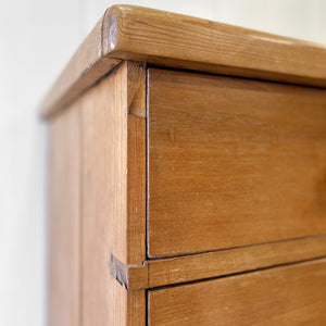 A 19th Century English Pine and Ash Chest of Drawers/Dresser with Tulip Feet