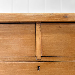 A 19th Century English Pine and Ash Chest of Drawers/Dresser with Tulip Feet