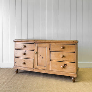 An English Country 6 Drawer Pine Buffet or Sideboard