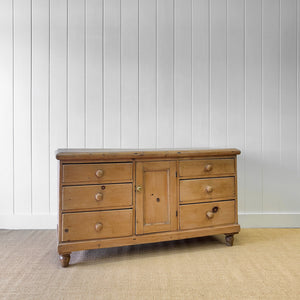 An English Country 6 Drawer Pine Buffet or Sideboard