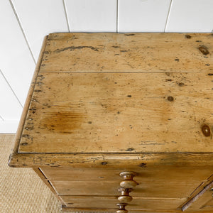 An English Country 6 Drawer Pine Buffet or Sideboard