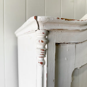 A White Painted Linen Press Cupboard or Cabinet