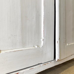 A White Painted Linen Press Cupboard or Cabinet