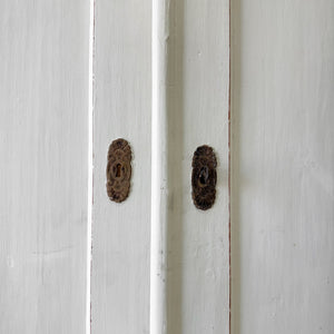 A White Painted Linen Press Cupboard or Cabinet