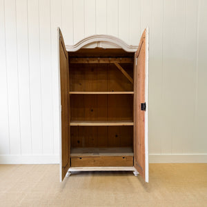 A White Painted Linen Press Cupboard or Cabinet