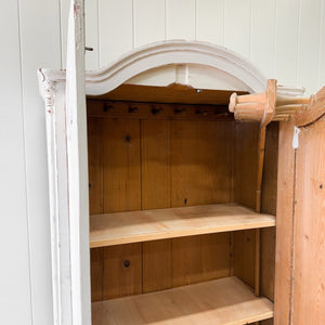 A White Painted Linen Press Cupboard or Cabinet