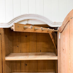 A White Painted Linen Press Cupboard or Cabinet