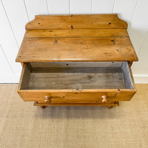 An Antique English Pine Chest of Drawers Dresser Tulip Feet c1890