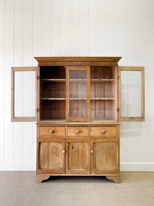 A 19th Century English Pine Bookcase Cabinet or Hutch