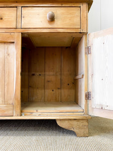 A 19th Century English Pine Bookcase Cabinet or Hutch