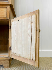 A 19th Century English Pine Bookcase Cabinet or Hutch