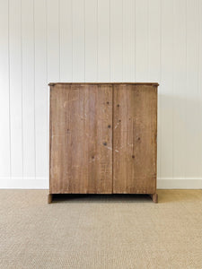 A Large English Pine Chest of Drawers Dresser with Wooden Knobs  c1890