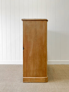 A Large English Pine Chest of Drawers Dresser with Wooden Knobs  c1890