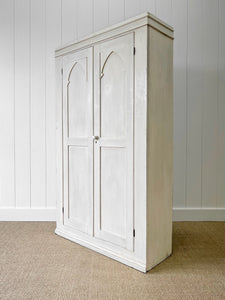 A Cream Painted Housekeepers Cupboard Cabinet c1890