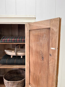 A Cream Painted Housekeepers Cupboard Cabinet c1890