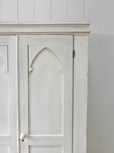 A Cream Painted Housekeepers Cupboard Cabinet c1890