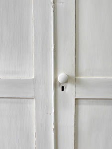 A Cream Painted Housekeepers Cupboard Cabinet c1890