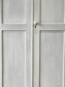 A Cream Painted Housekeepers Cupboard Cabinet c1890