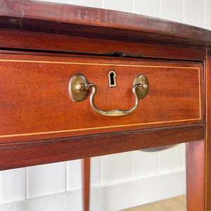 A George III Mahogany and Satinwood Crossbanded Pembroke Table