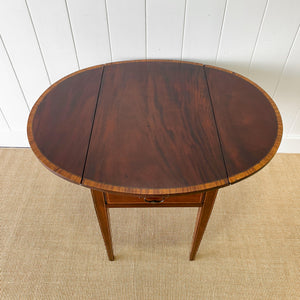 A George III Mahogany and Satinwood Crossbanded Pembroke Table