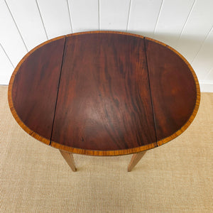 A George III Mahogany and Satinwood Crossbanded Pembroke Table