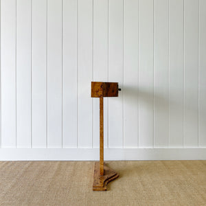 An Antique English Bur Walnut Console Table