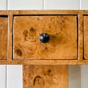 An Antique English Bur Walnut Console Table