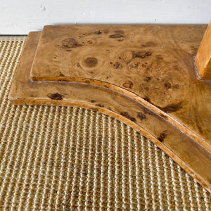 An Antique English Bur Walnut Console Table