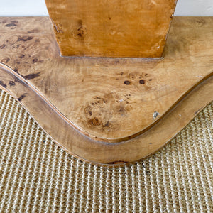 An Antique English Bur Walnut Console Table