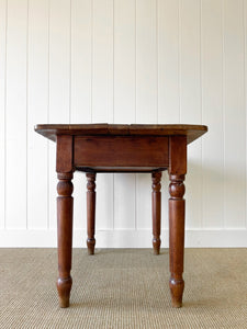 Antique English Country Pine Console Table or Desk c1890