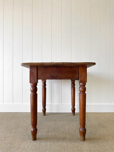 Antique English Country Pine Console Table or Desk c1890