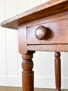 Antique English Country Pine Console Table or Desk c1890