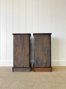 A Charming Pair of English Mahogany Nightstands