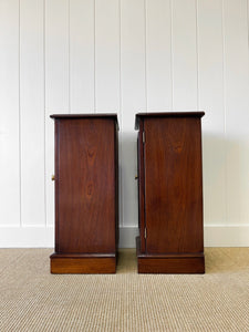 A Charming Pair of English Mahogany Nightstands