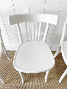 A Vintage Set of 3 White Chairs