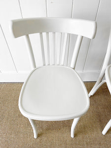 A Vintage Set of 3 White Chairs