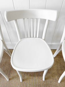 A Vintage Set of 3 White Chairs