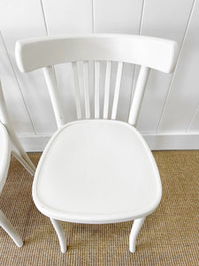 A Vintage Set of 3 White Chairs