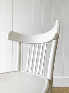 A Vintage Set of 3 White Chairs