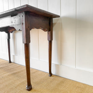 An Antique English Oak 18th Century Game Table