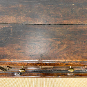 An Antique English 6.5 ft George III English Country Oak Hall Table or Sideboard