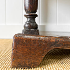 An Antique English 6.5 ft George III English Country Oak Hall Table or Sideboard