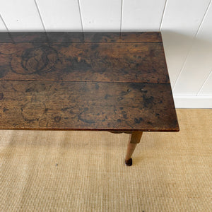 An Antique English Oak 18th Century Game Table