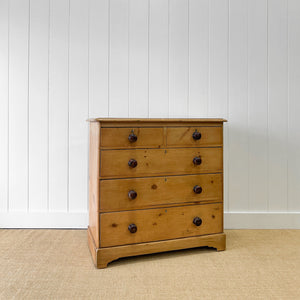 An Antique 19th Century Pine Chest of Drawers Dresser