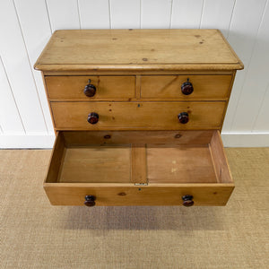 An Antique 19th Century Pine Chest of Drawers Dresser