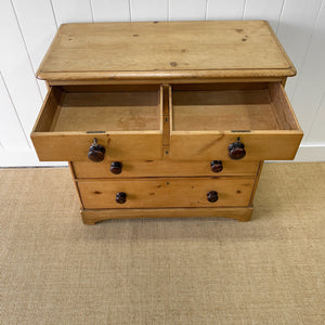 An Antique 19th Century Pine Chest of Drawers Dresser