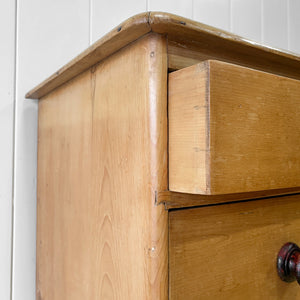 An Antique 19th Century Pine Chest of Drawers Dresser